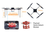 Folding Carbon Fiber Quadcopter Drone for Mapping Survey Powerline Inspection